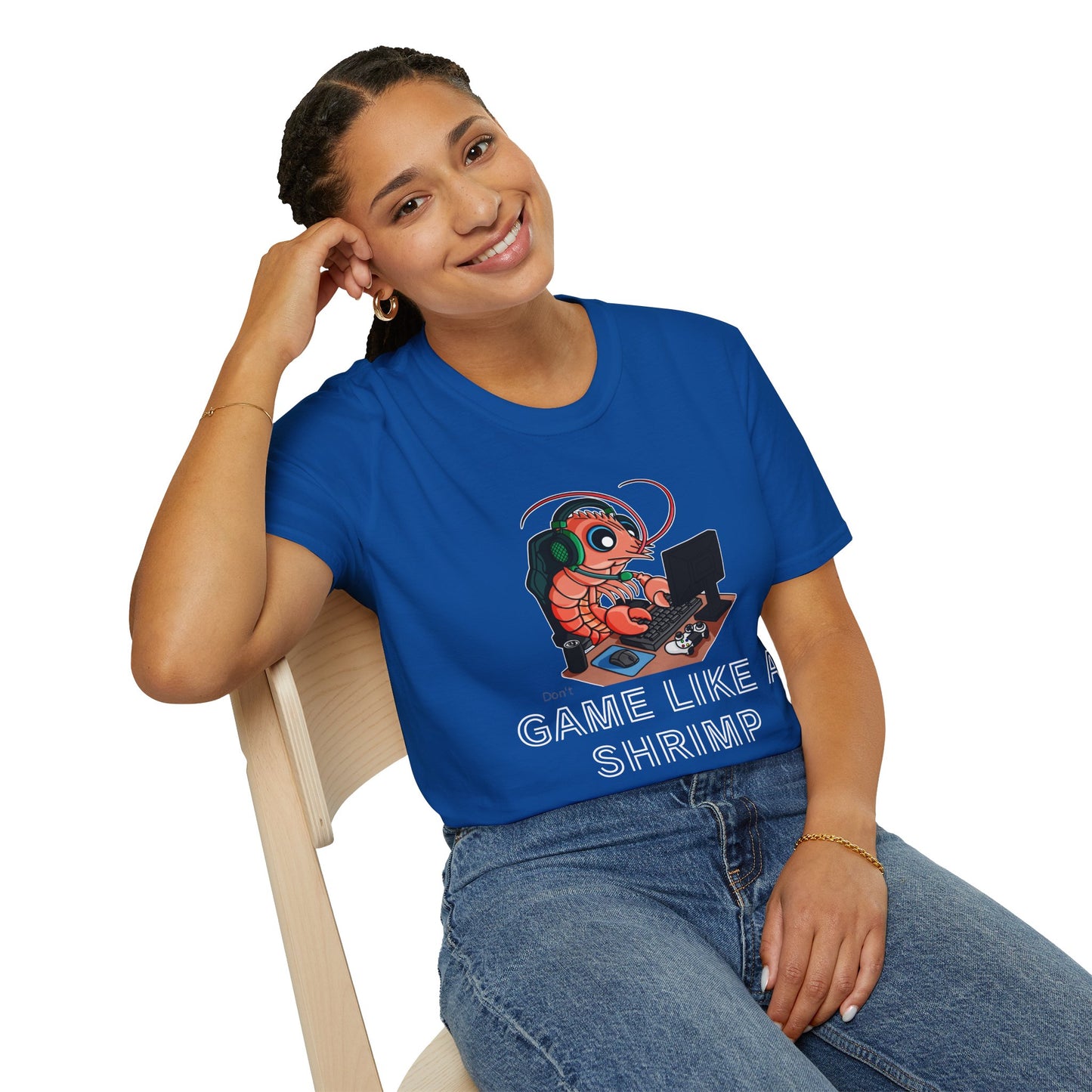 Straighten Up | Gamer Shrimp | Unisex Softstyle T-Shirt