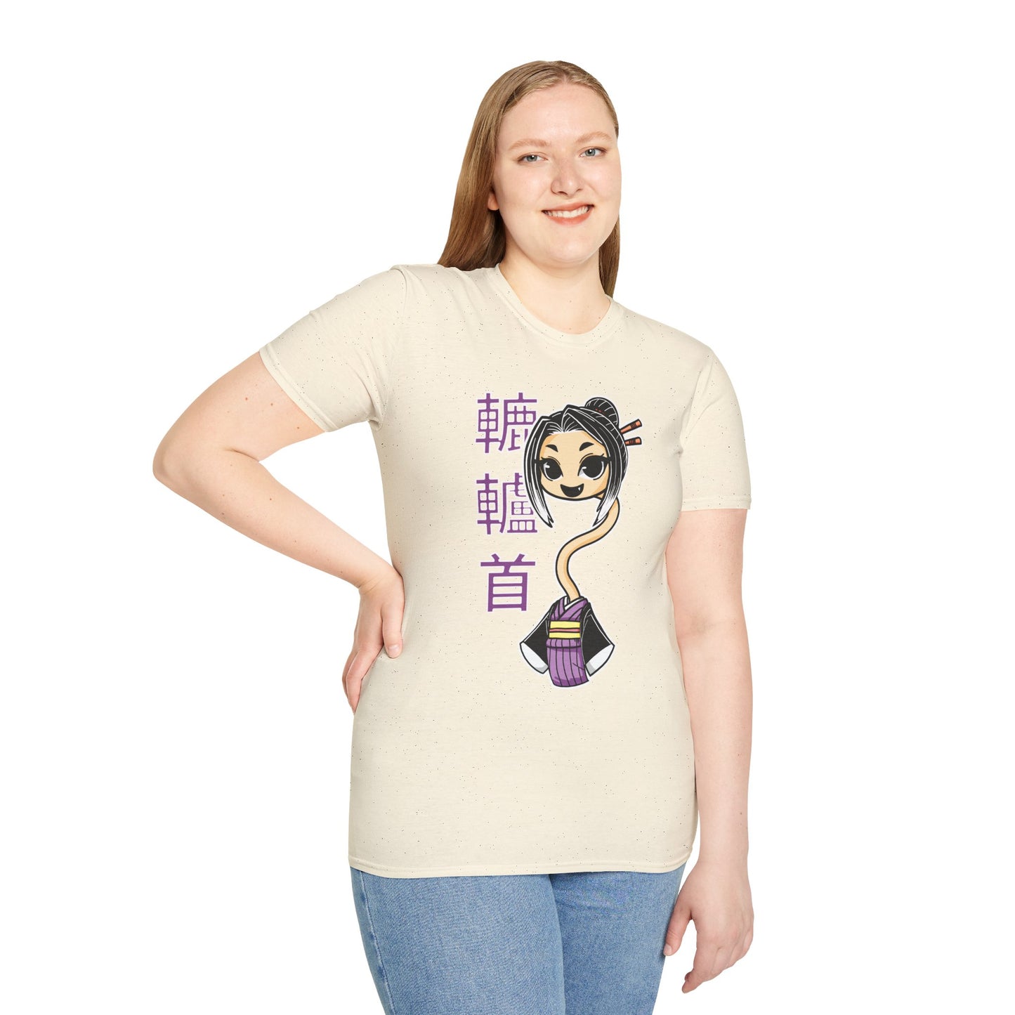 "Rokurokubi Yokai" β Cute Japanese Ghost Girl Graphic T-Shirt | Unisex Softstyle Tee