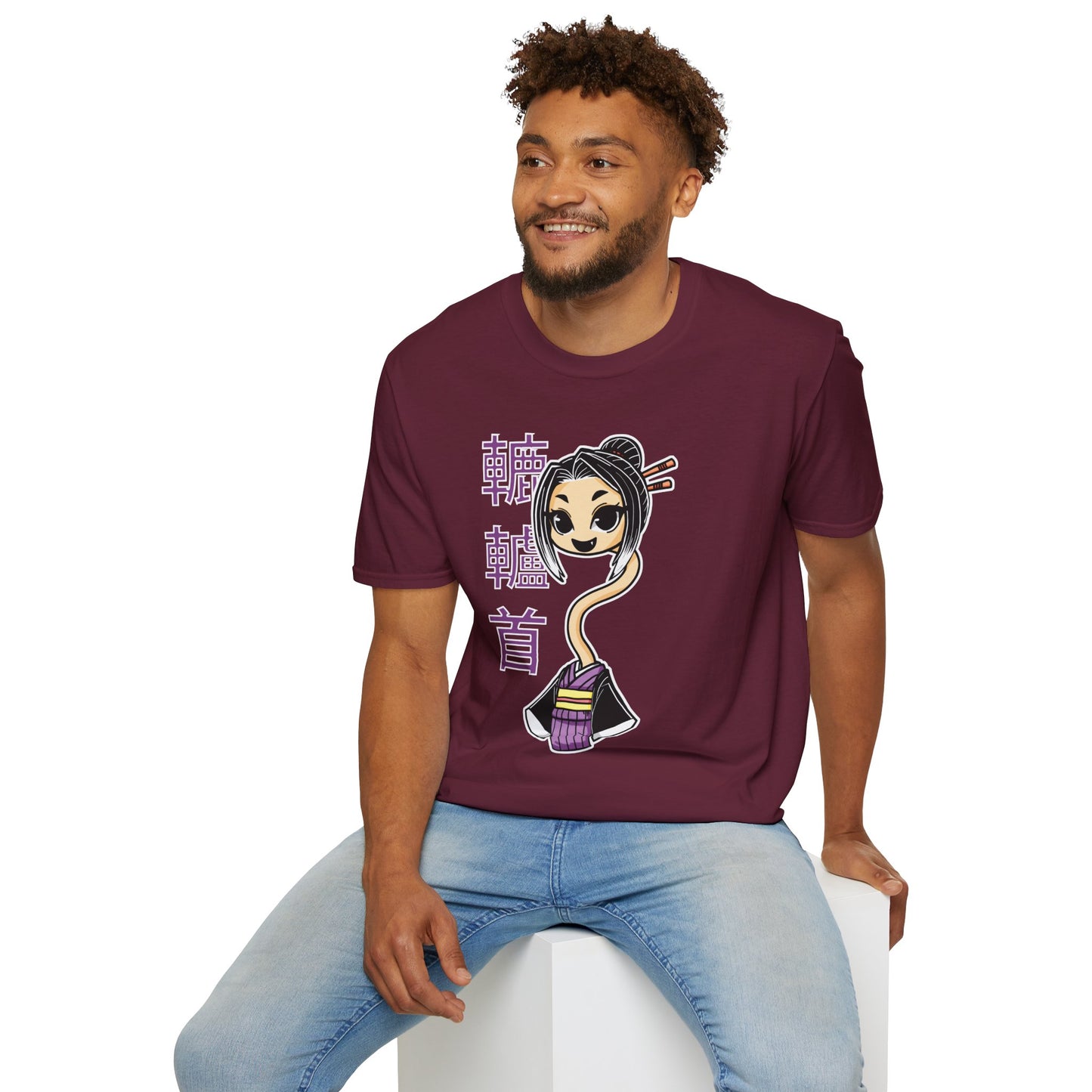 "Rokurokubi Yokai" β Cute Japanese Ghost Girl Graphic T-Shirt | Unisex Softstyle Tee