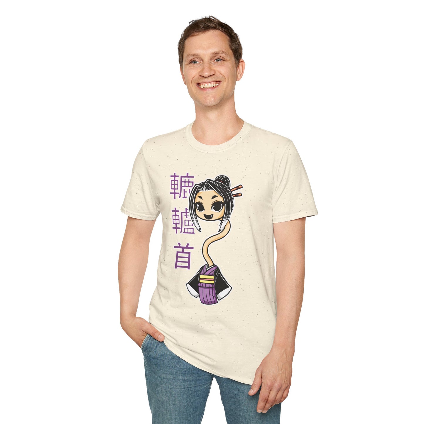 "Rokurokubi Yokai" β Cute Japanese Ghost Girl Graphic T-Shirt | Unisex Softstyle Tee