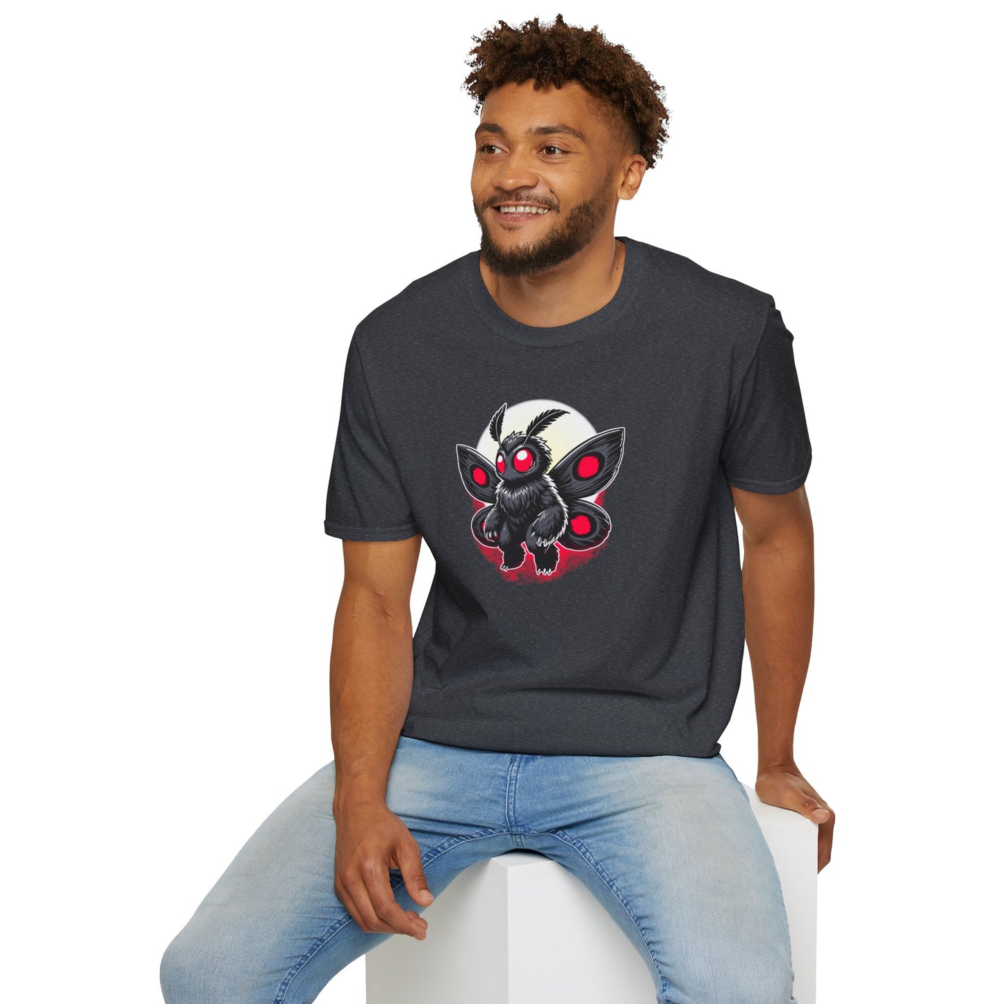 Moth(man/myth/legend) | Cute Cryptid Creature | Unisex Softstyle T-Shirt
