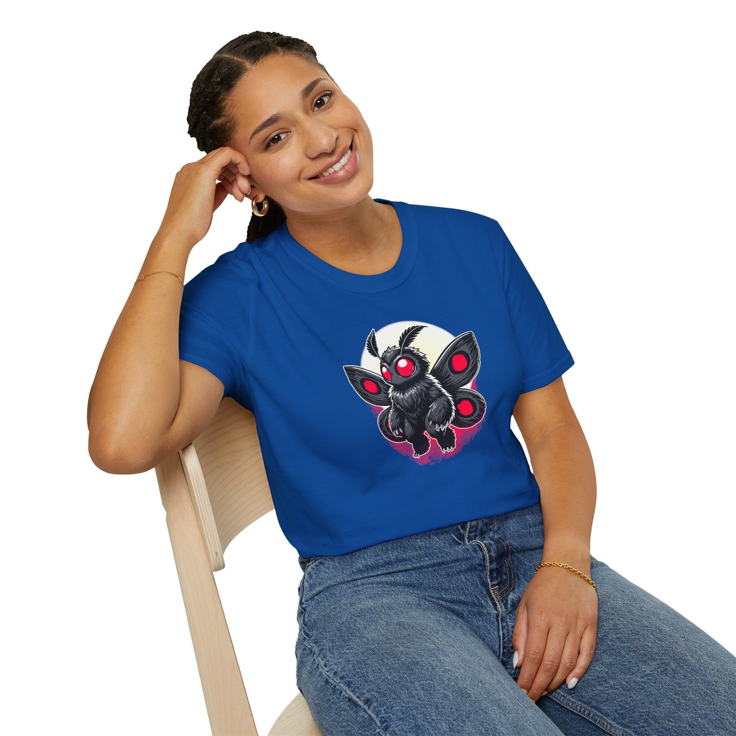 Moth(man/myth/legend) | Cute Cryptid Creature | Unisex Softstyle T-Shirt