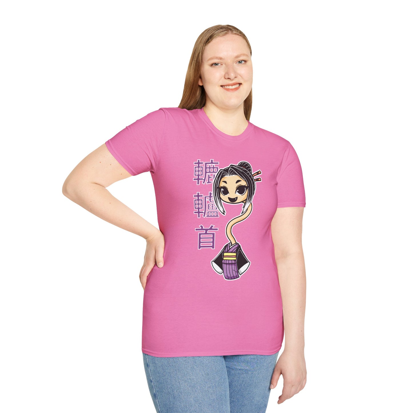 "Rokurokubi Yokai" β Cute Japanese Ghost Girl Graphic T-Shirt | Unisex Softstyle Tee