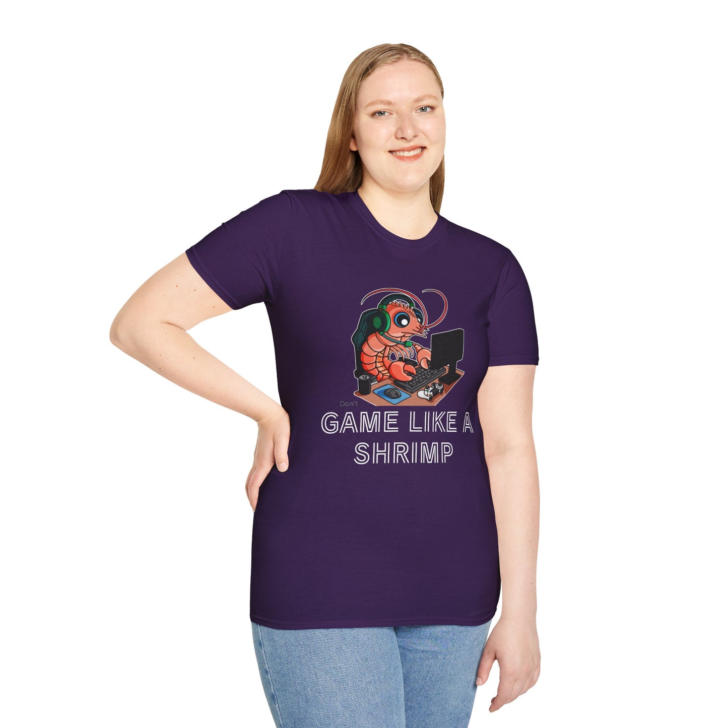 Straighten Up | Gamer Shrimp | Unisex Softstyle T-Shirt