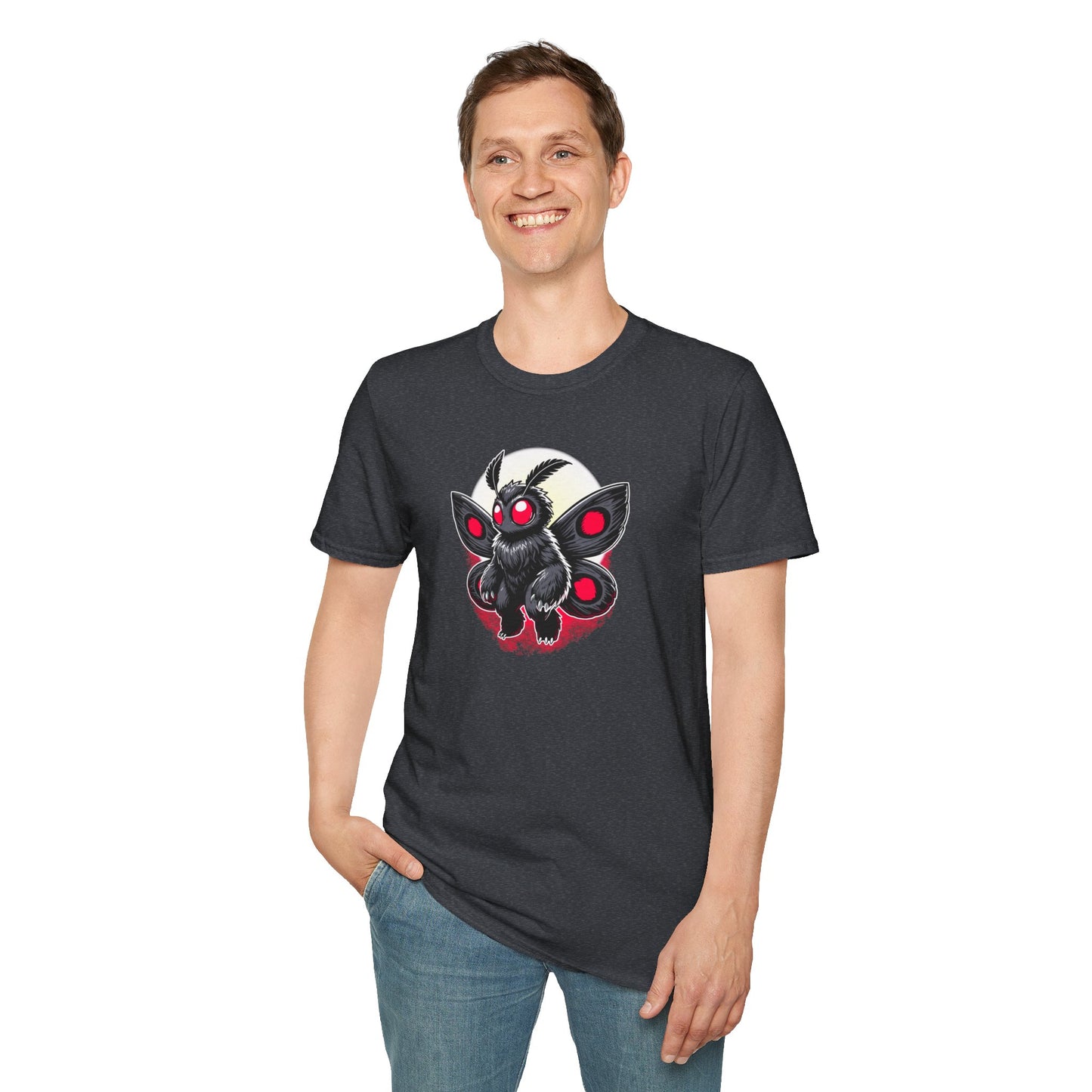 Moth(man/myth/legend) | Cute Cryptid Creature | Unisex Softstyle T-Shirt