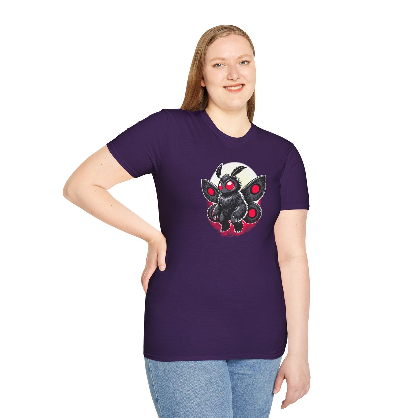 Moth(man/myth/legend) | Cute Cryptid Creature | Unisex Softstyle T-Shirt