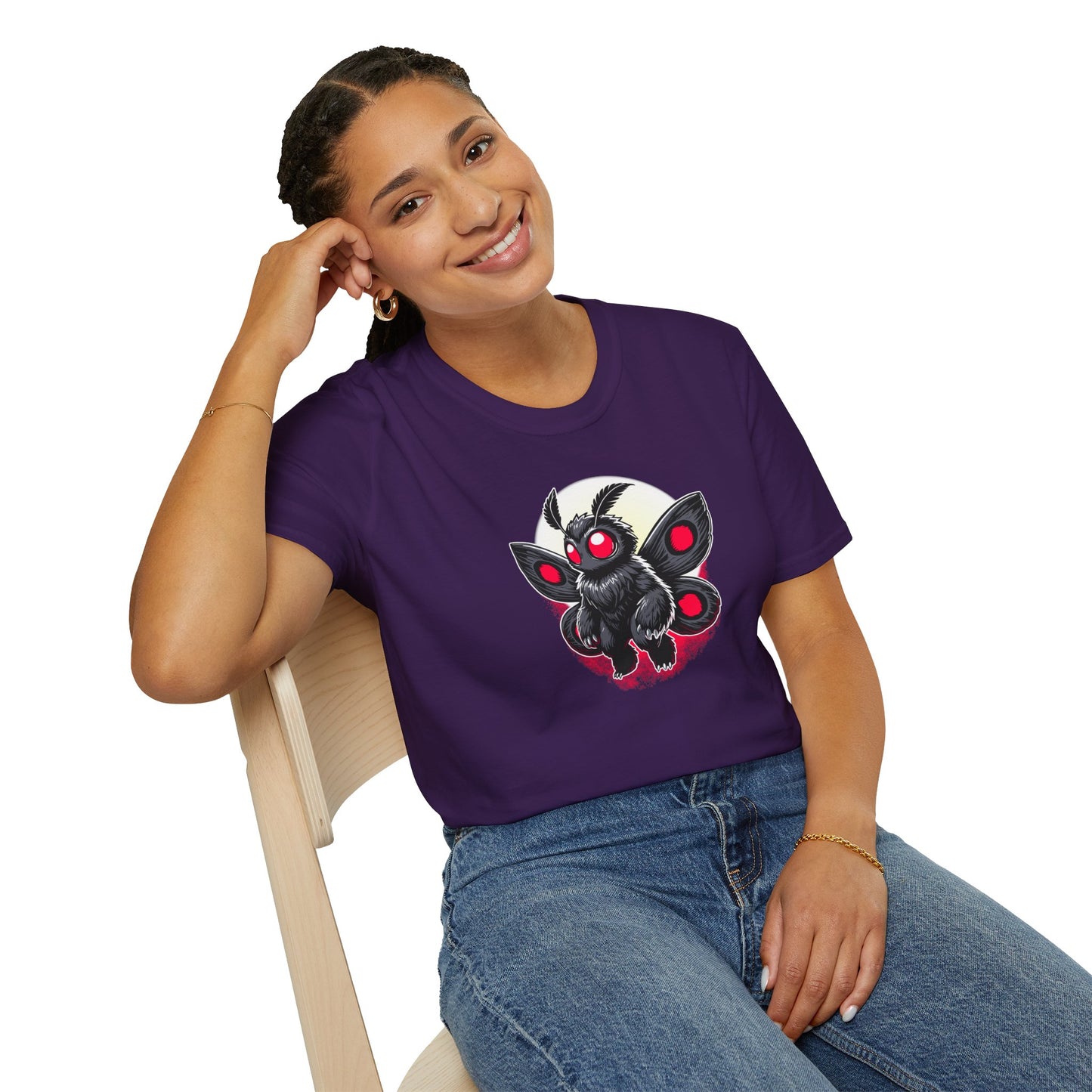 Moth(man/myth/legend) | Cute Cryptid Creature | Unisex Softstyle T-Shirt