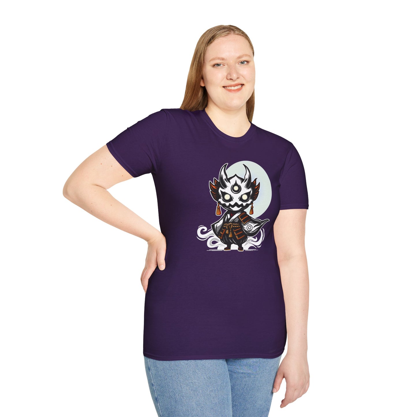 Oni the Ghost | Japanese Spirit Demon Warrior | Unisex Softstyle T-Shirt