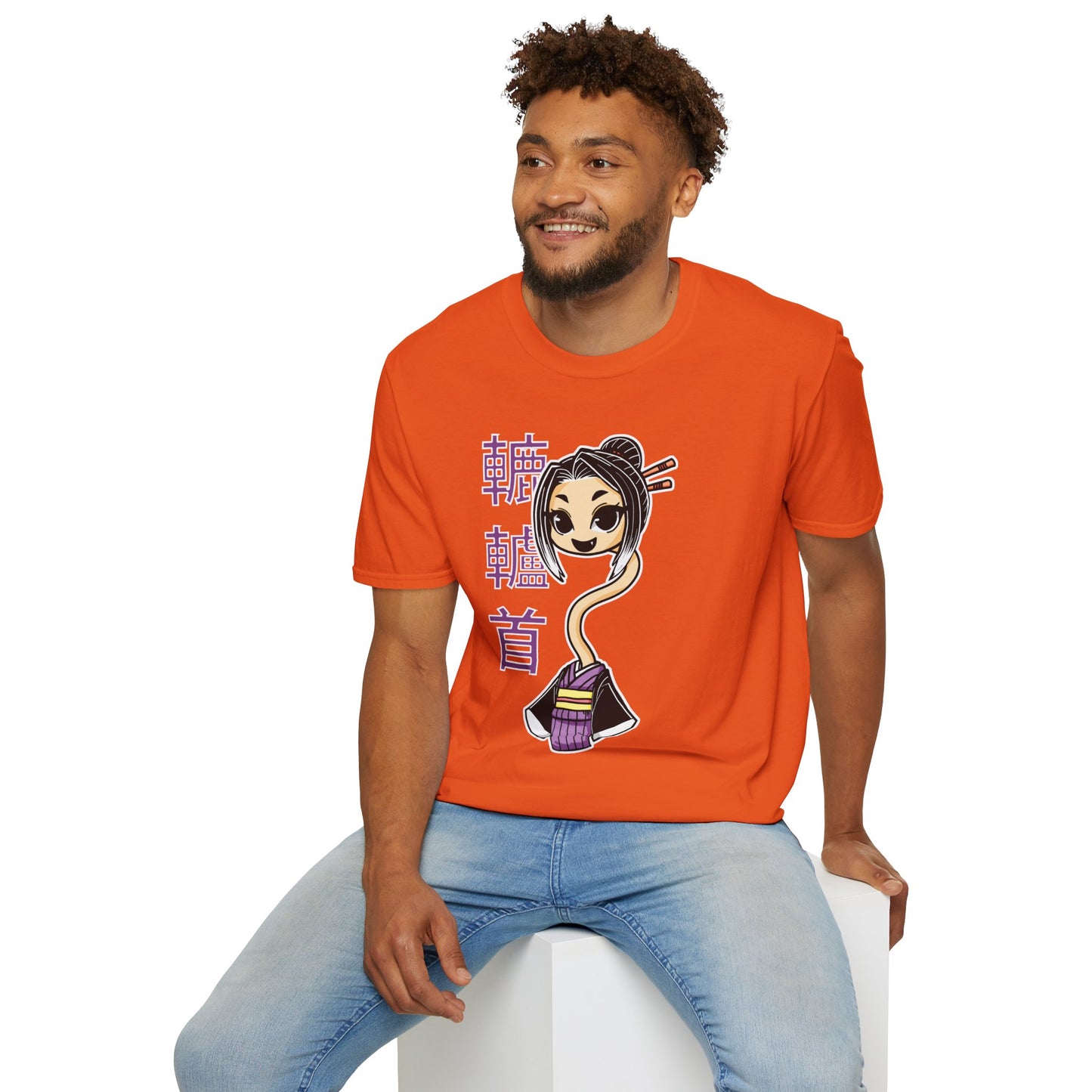 "Rokurokubi Yokai" β Cute Japanese Ghost Girl Graphic T-Shirt | Unisex Softstyle Tee
