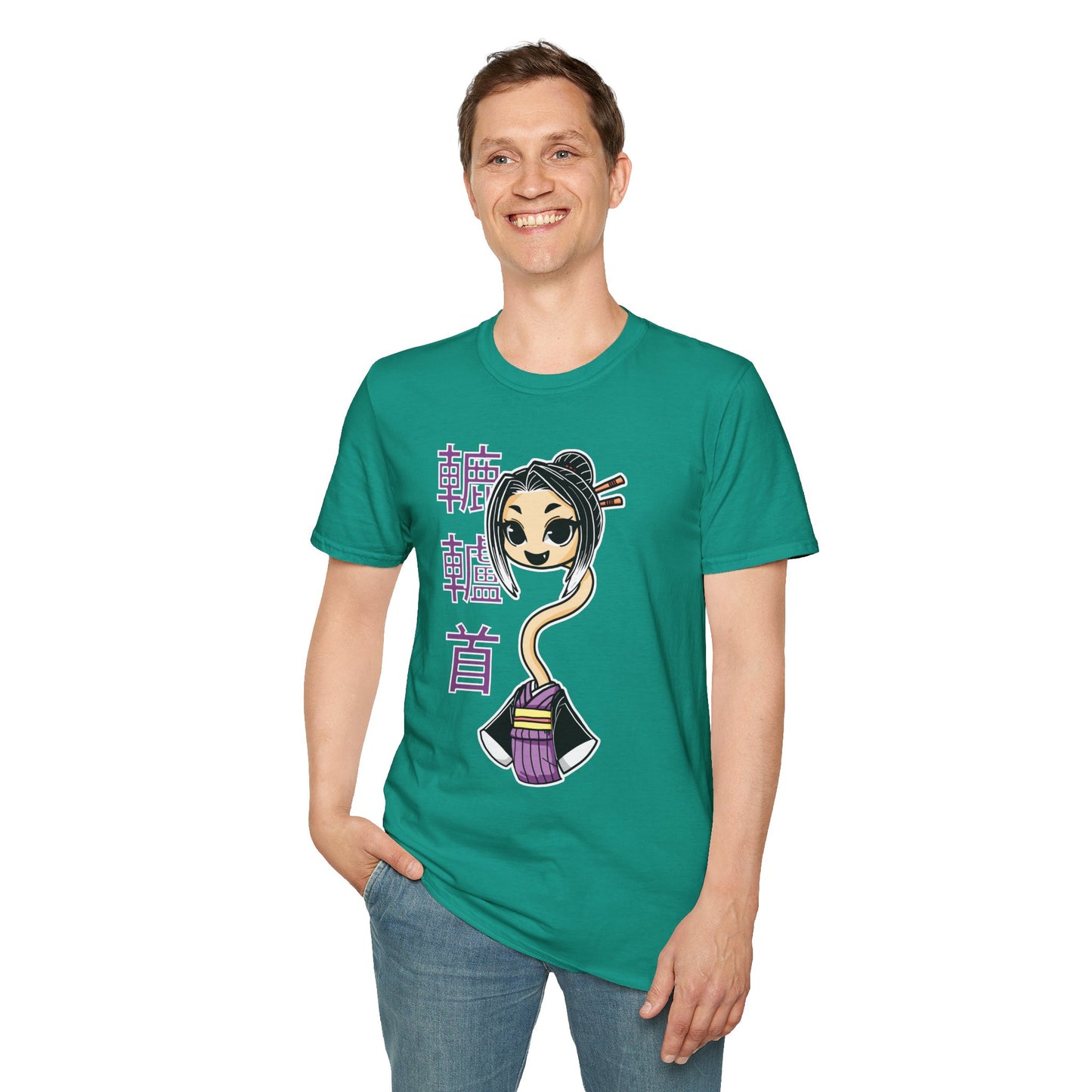 "Rokurokubi Yokai" β Cute Japanese Ghost Girl Graphic T-Shirt | Unisex Softstyle Tee