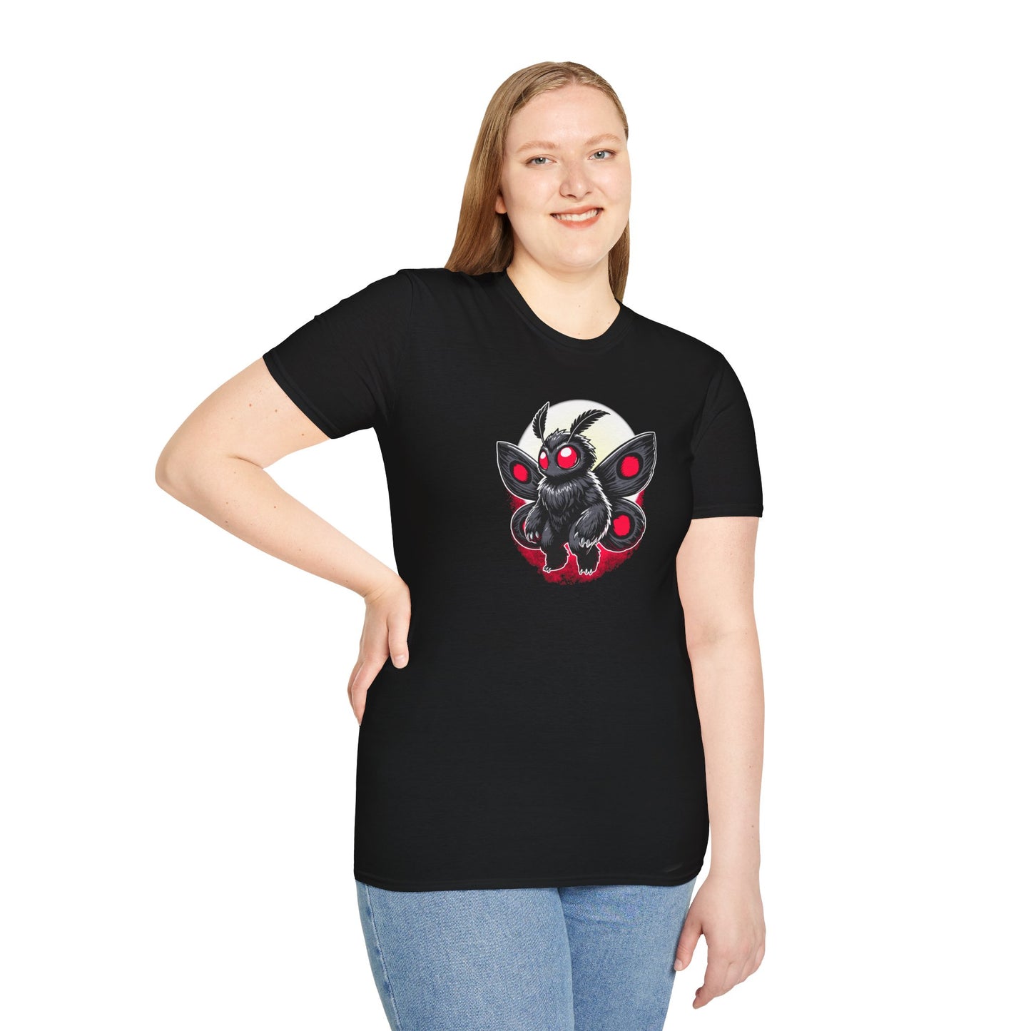Moth(man/myth/legend) | Cute Cryptid Creature | Unisex Softstyle T-Shirt