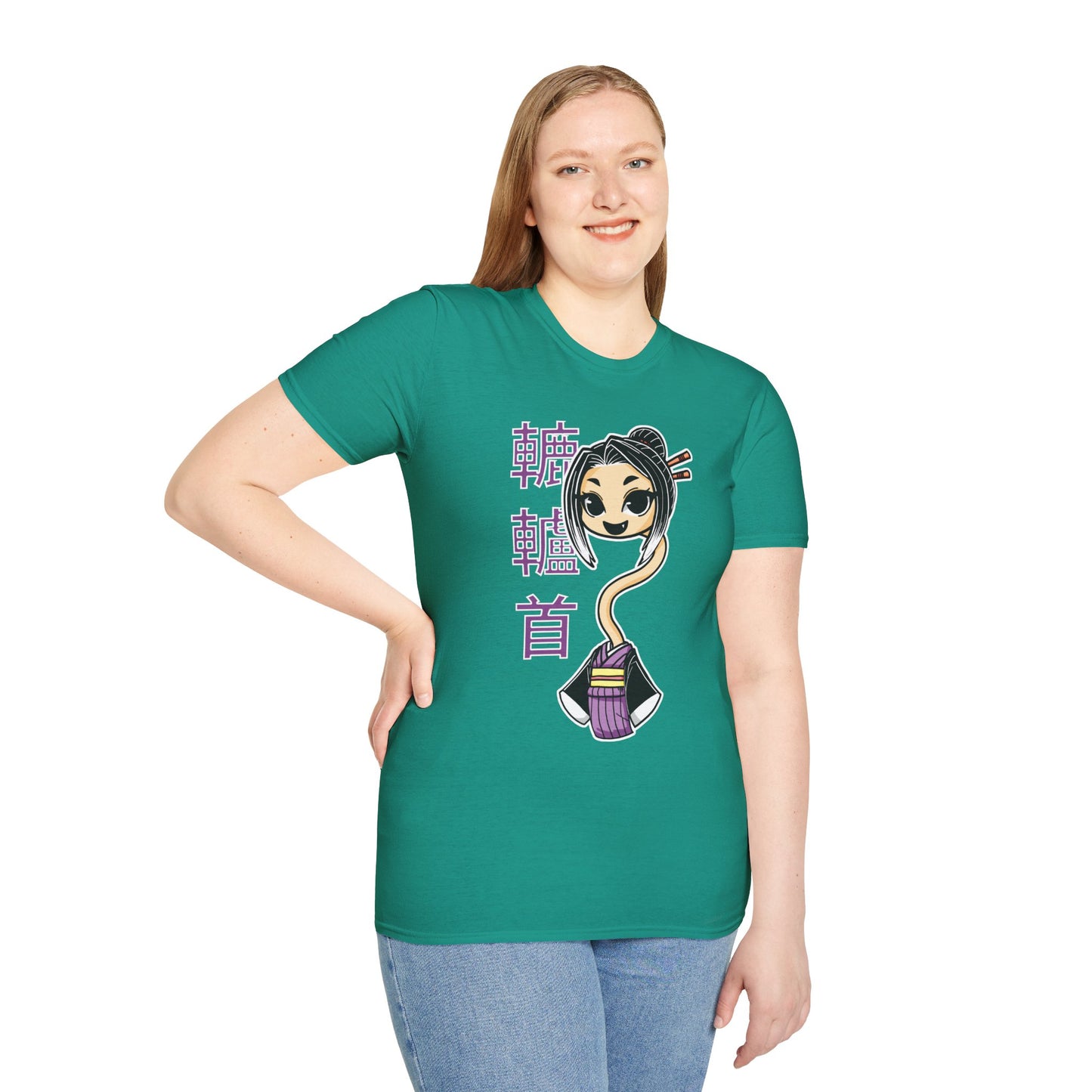 "Rokurokubi Yokai" β Cute Japanese Ghost Girl Graphic T-Shirt | Unisex Softstyle Tee