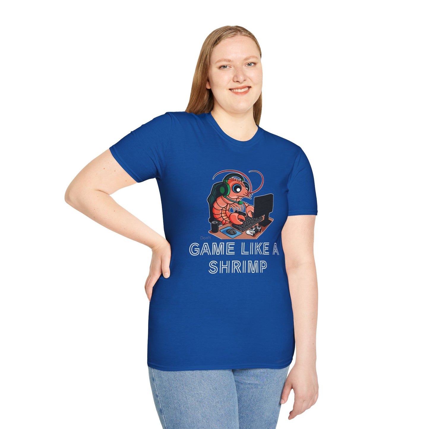 Straighten Up | Gamer Shrimp | Unisex Softstyle T-Shirt