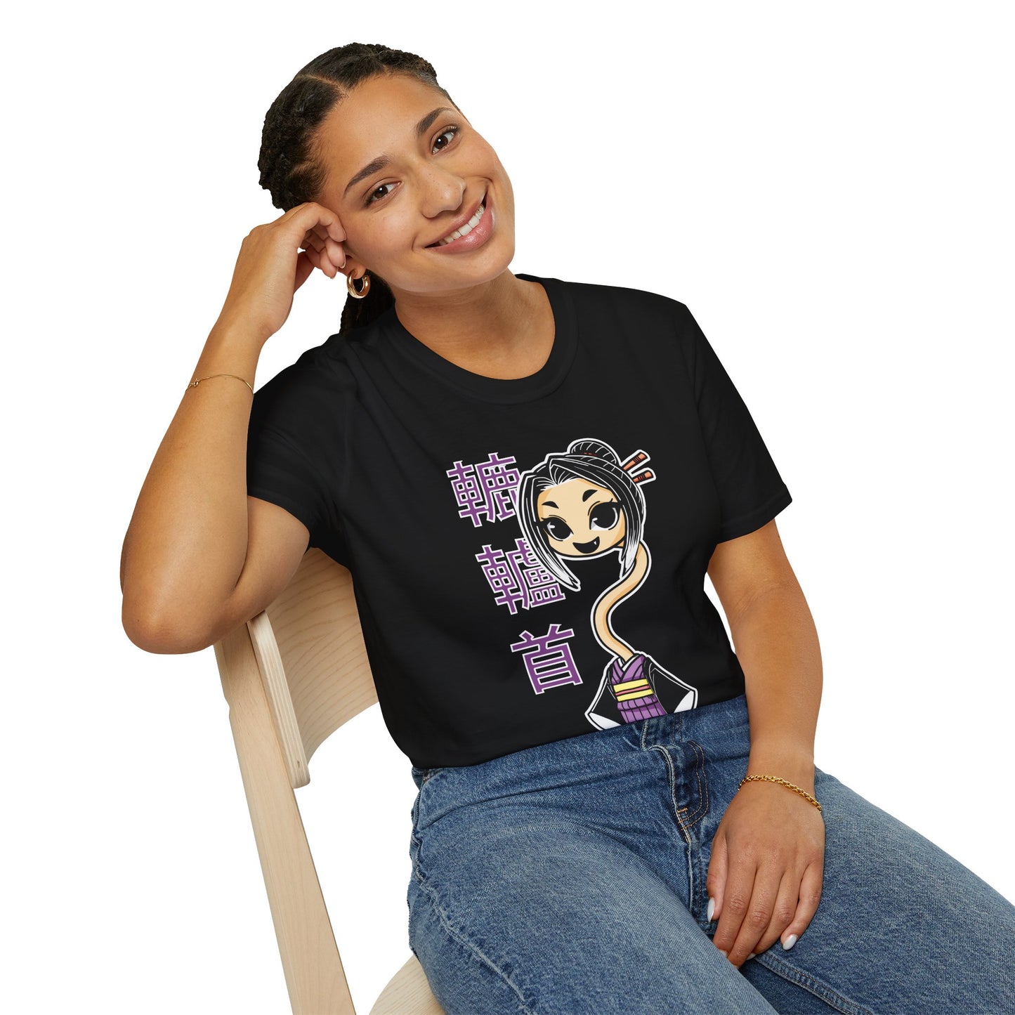 "Rokurokubi Yokai" β Cute Japanese Ghost Girl Graphic T-Shirt | Unisex Softstyle Tee