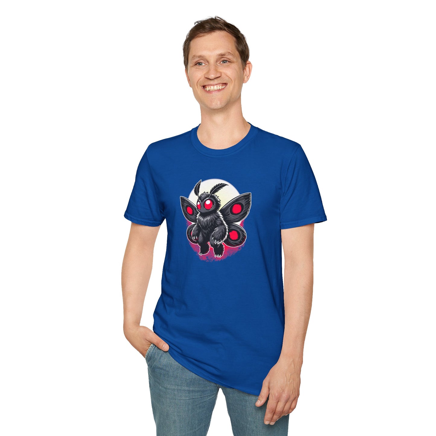 Moth(man/myth/legend) | Cute Cryptid Creature | Unisex Softstyle T-Shirt