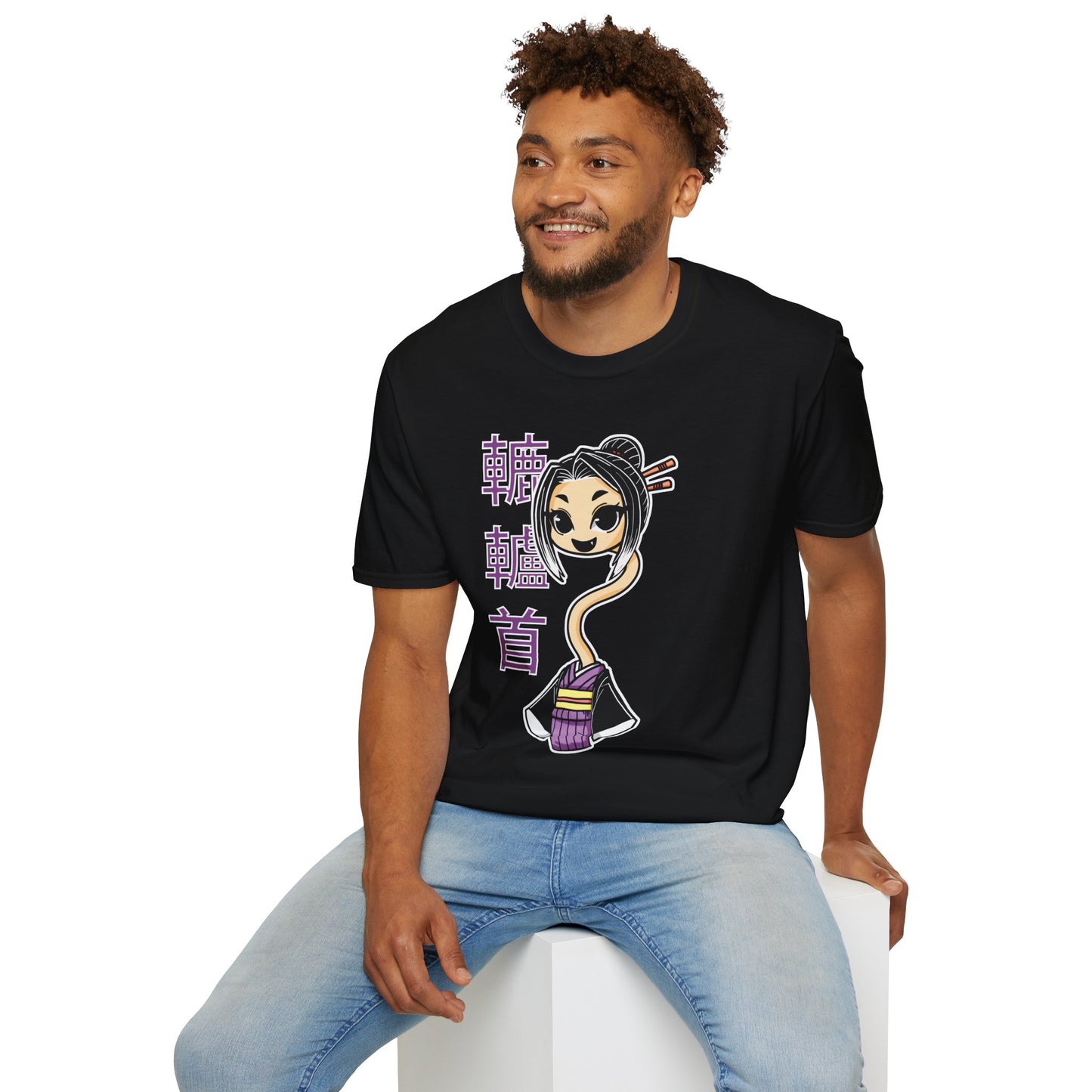 "Rokurokubi Yokai" β Cute Japanese Ghost Girl Graphic T-Shirt | Unisex Softstyle Tee