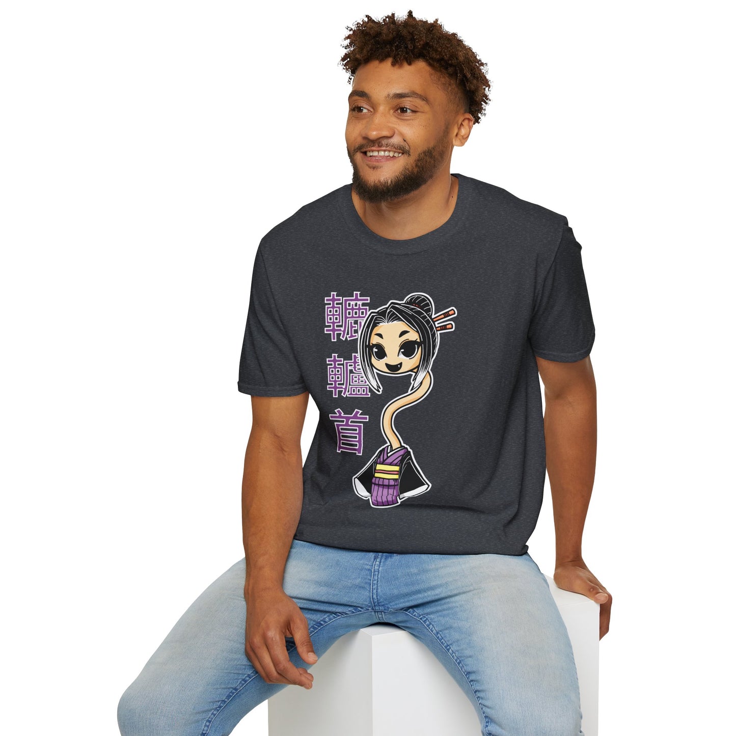 "Rokurokubi Yokai" β Cute Japanese Ghost Girl Graphic T-Shirt | Unisex Softstyle Tee