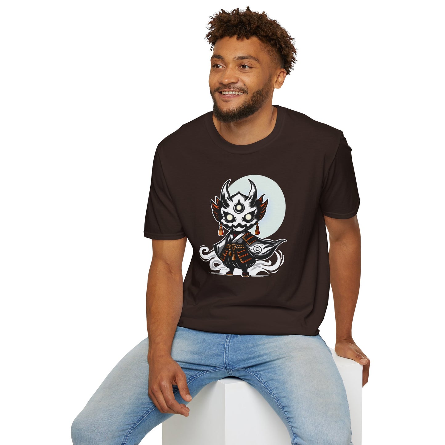 Oni the Ghost | Japanese Spirit Demon Warrior | Unisex Softstyle T-Shirt