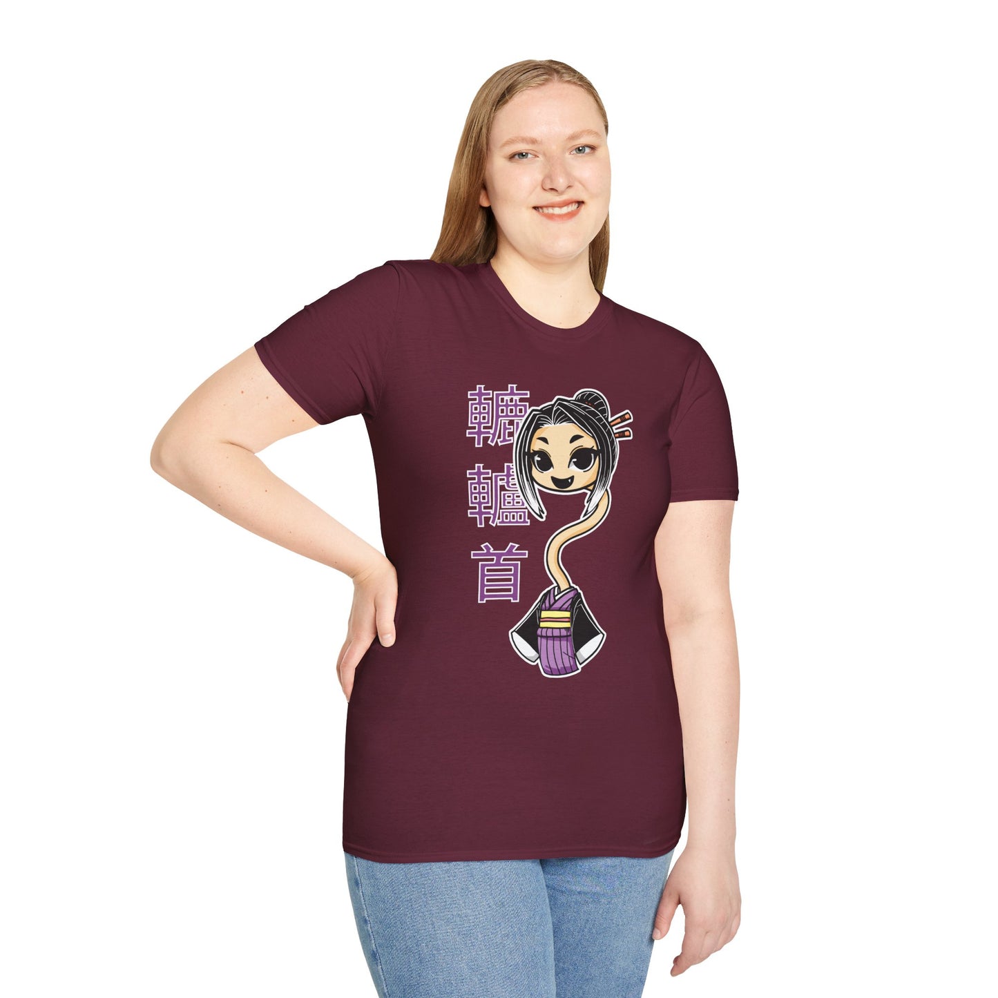 "Rokurokubi Yokai" β Cute Japanese Ghost Girl Graphic T-Shirt | Unisex Softstyle Tee