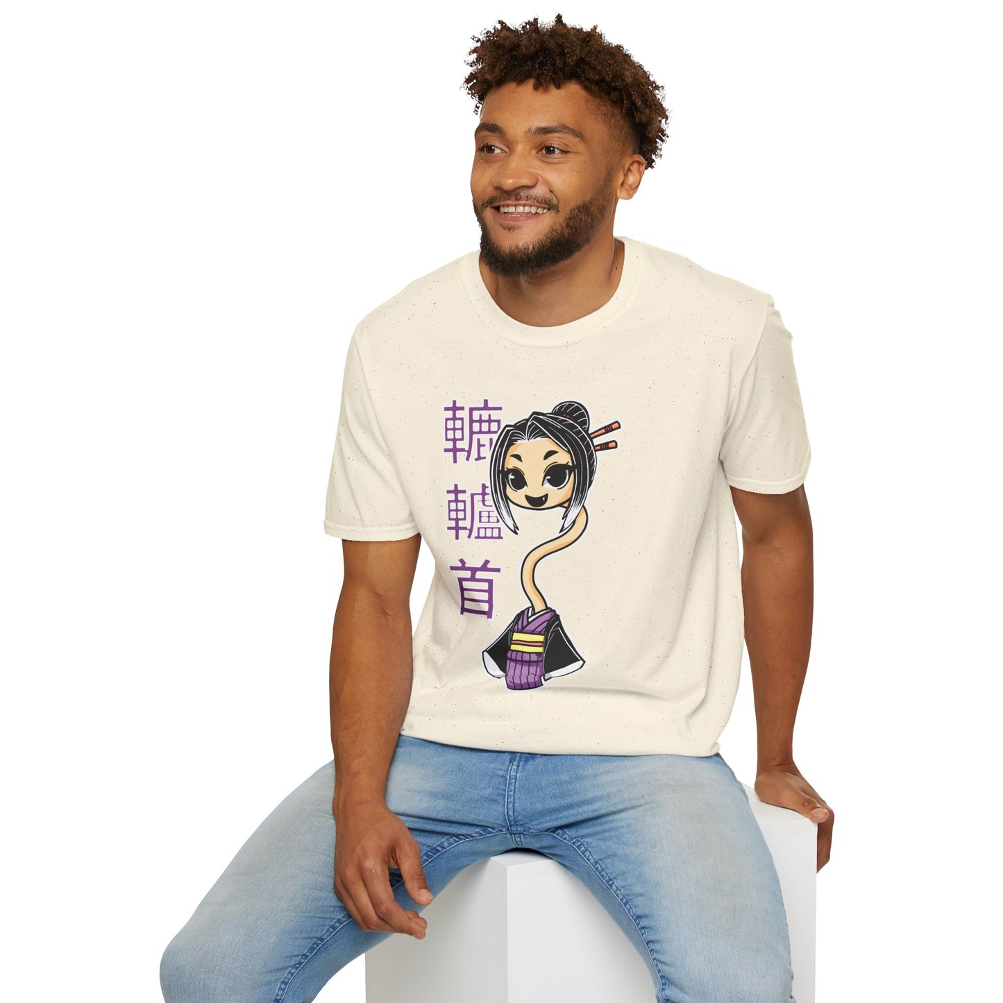 "Rokurokubi Yokai" β Cute Japanese Ghost Girl Graphic T-Shirt | Unisex Softstyle Tee