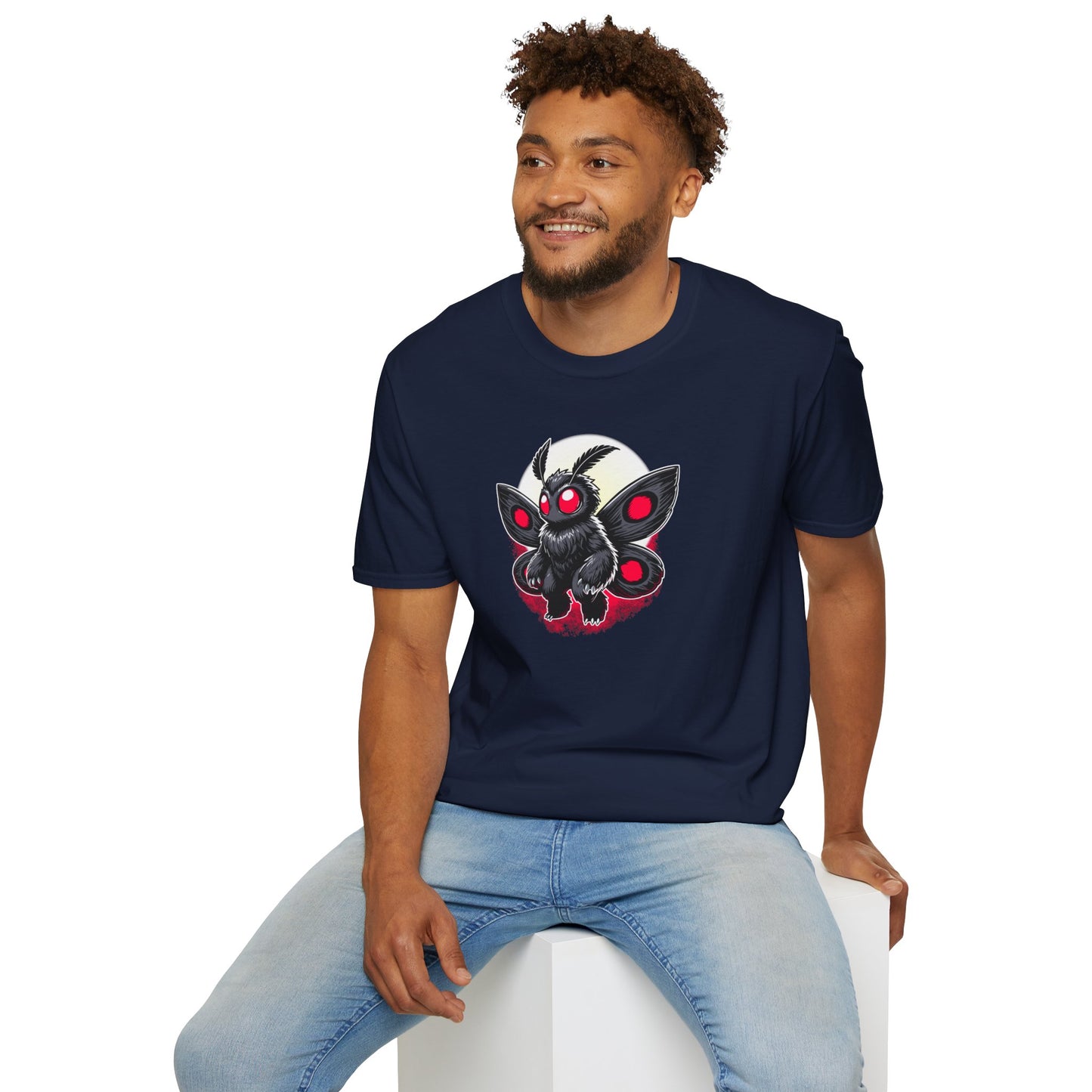 Moth(man/myth/legend) | Cute Cryptid Creature | Unisex Softstyle T-Shirt
