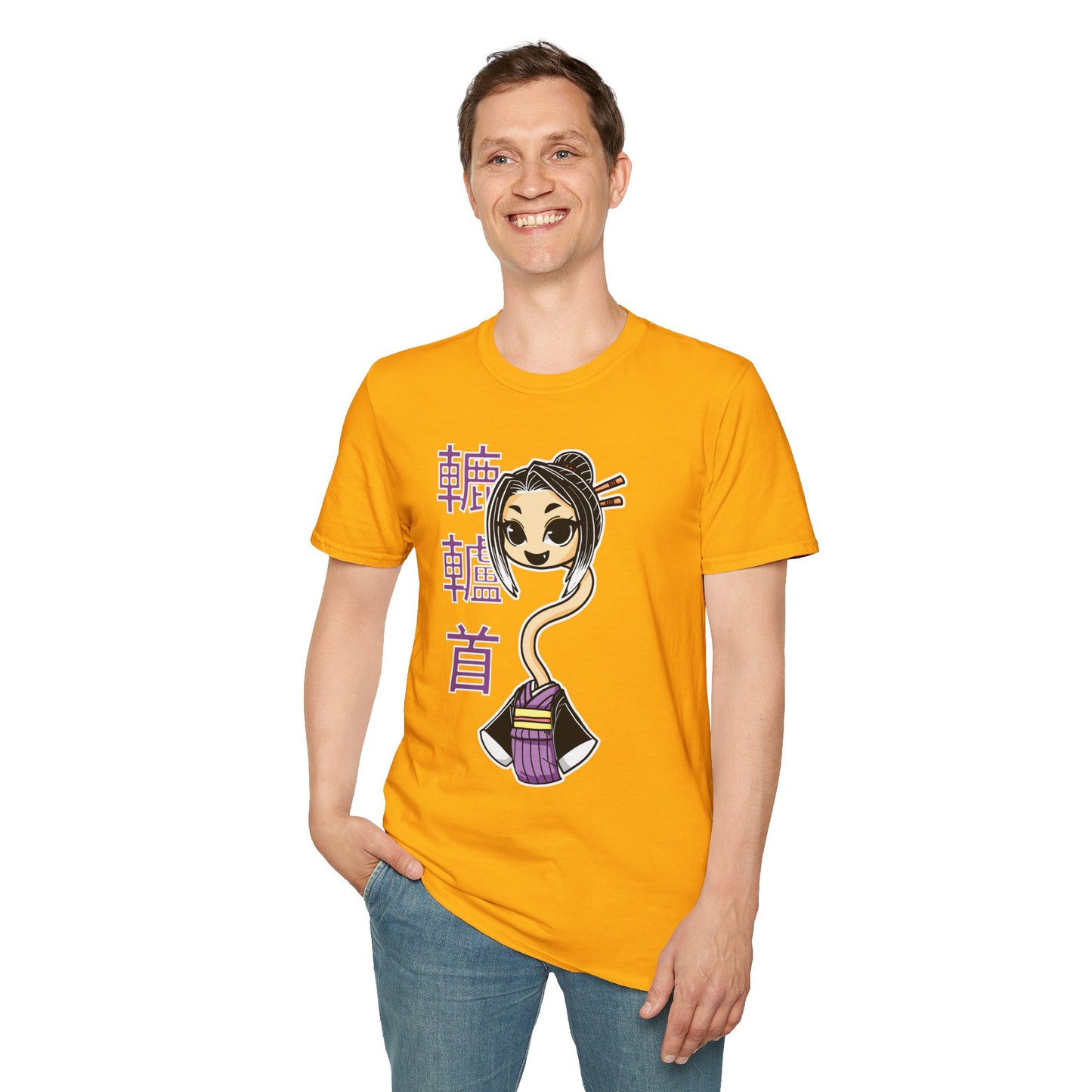 "Rokurokubi Yokai" β Cute Japanese Ghost Girl Graphic T-Shirt | Unisex Softstyle Tee