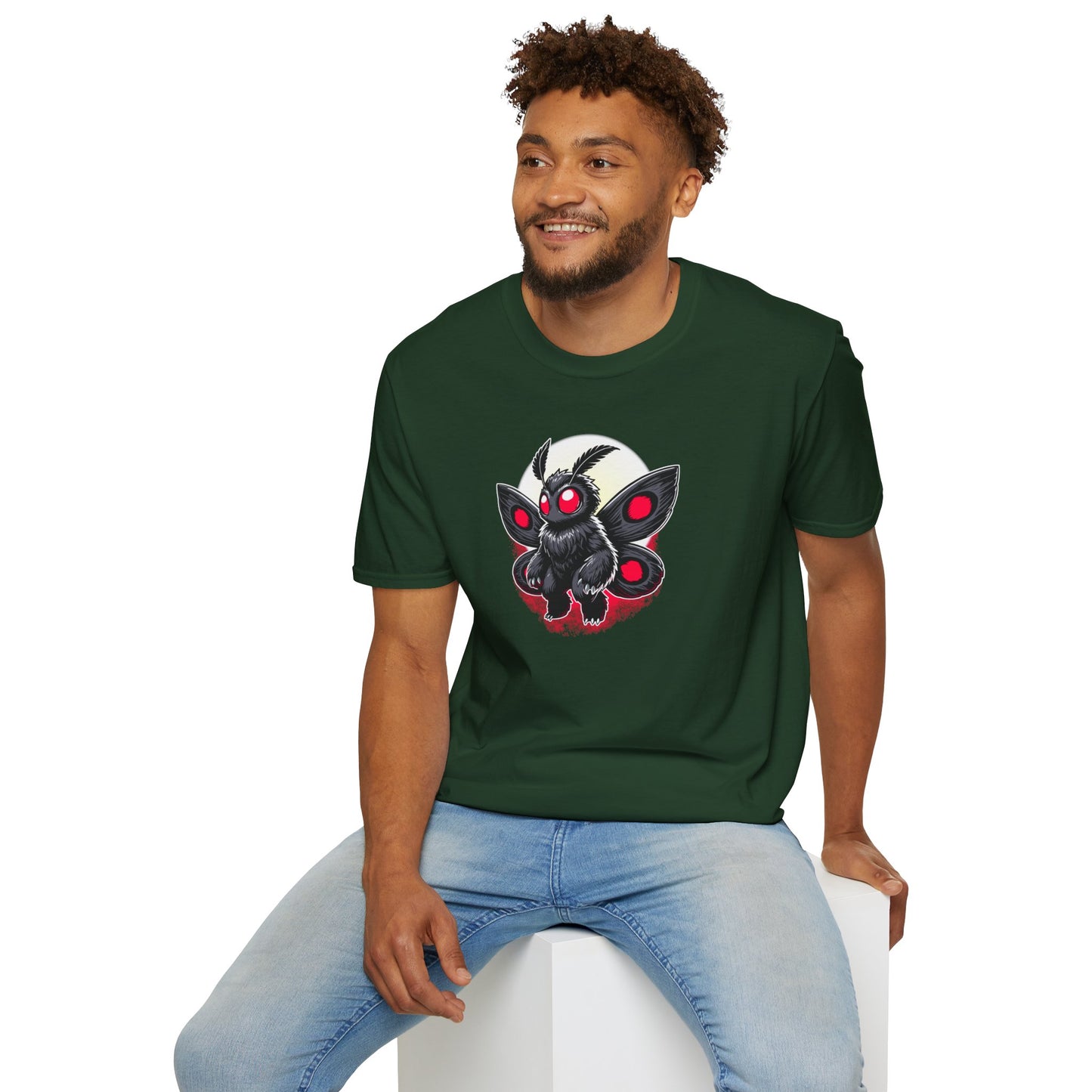 Moth(man/myth/legend) | Cute Cryptid Creature | Unisex Softstyle T-Shirt