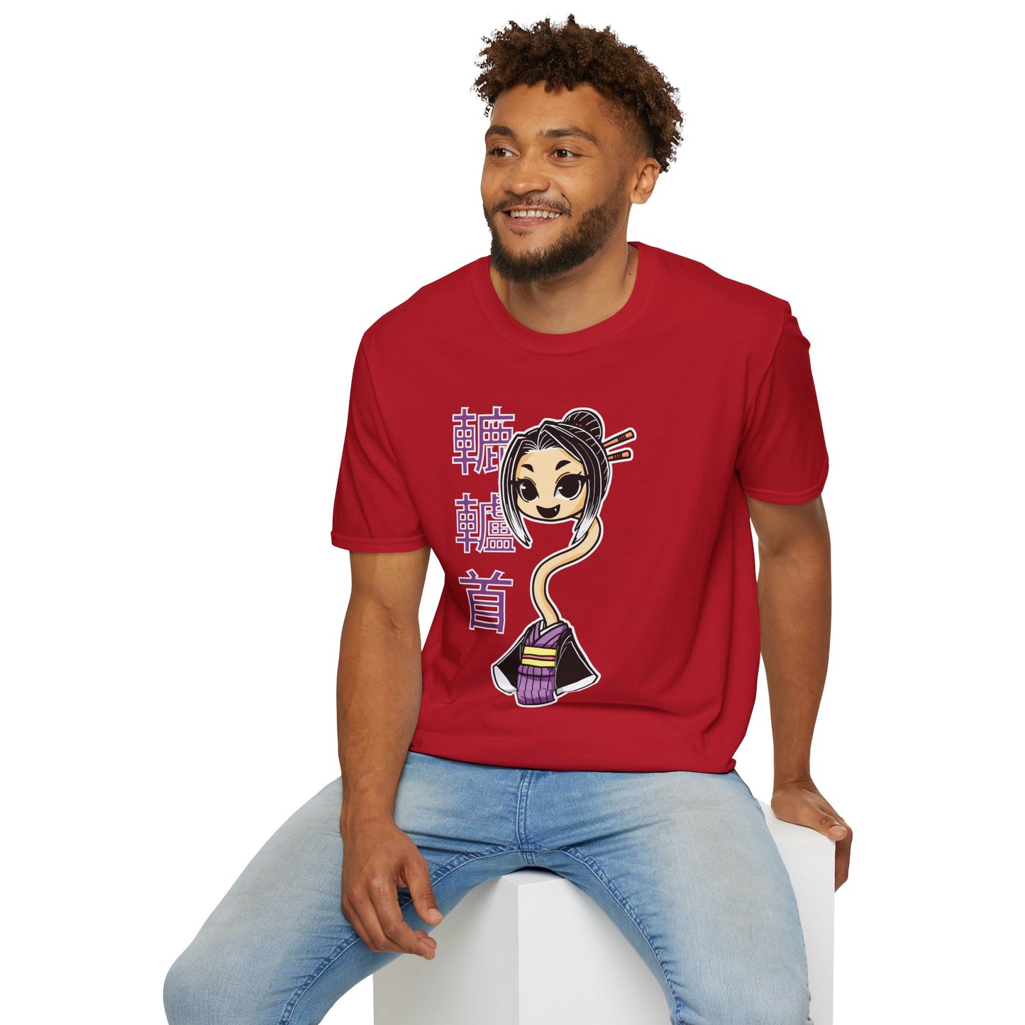 "Rokurokubi Yokai" β Cute Japanese Ghost Girl Graphic T-Shirt | Unisex Softstyle Tee