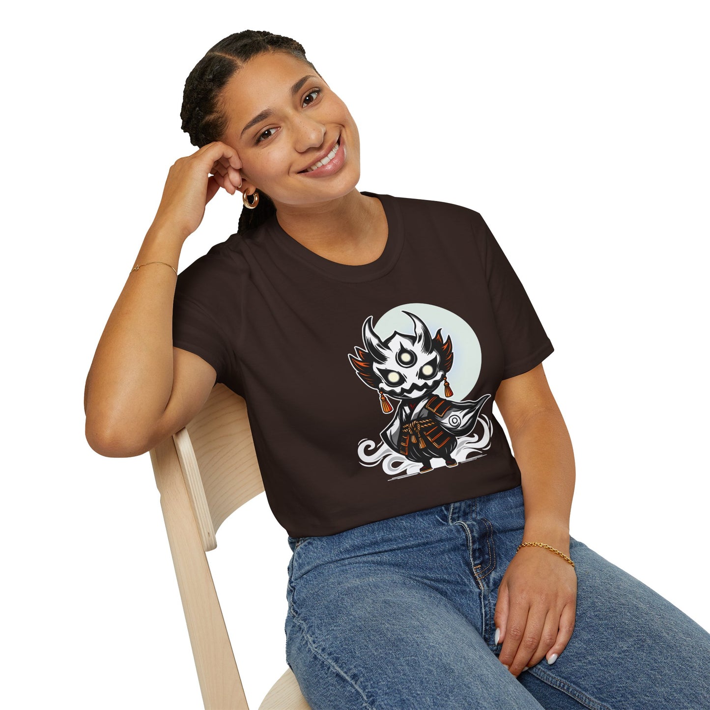 Oni the Ghost | Japanese Spirit Demon Warrior | Unisex Softstyle T-Shirt