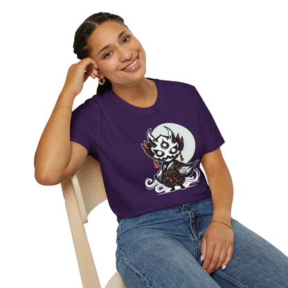 Oni the Ghost | Japanese Spirit Demon Warrior | Unisex Softstyle T-Shirt
