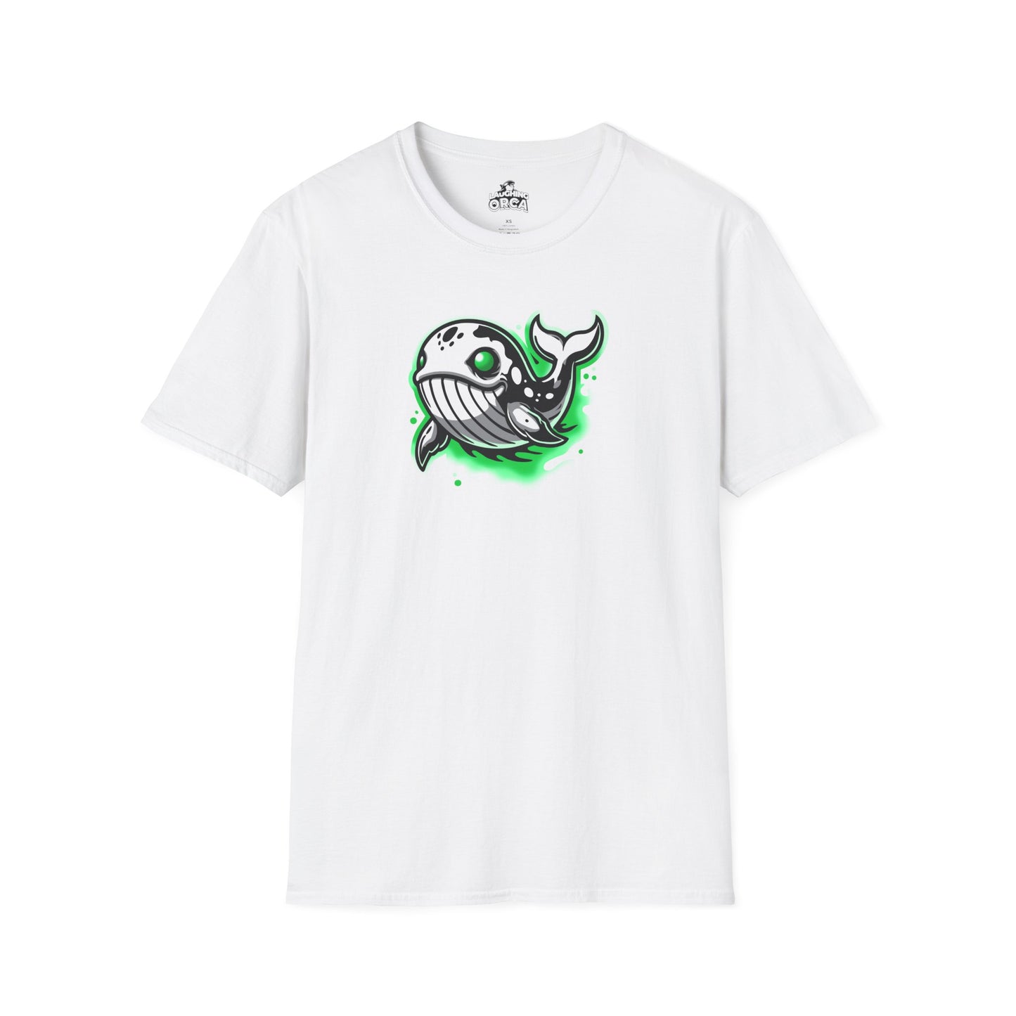 "Ghostly Whale" – Cute Spooky Whale T-Shirt | Unisex Softstyle