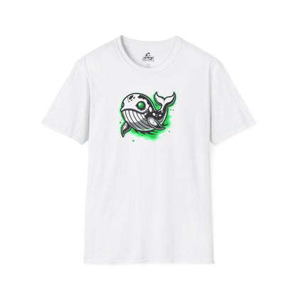 "Ghostly Whale" – Cute Spooky Whale T-Shirt | Unisex Softstyle