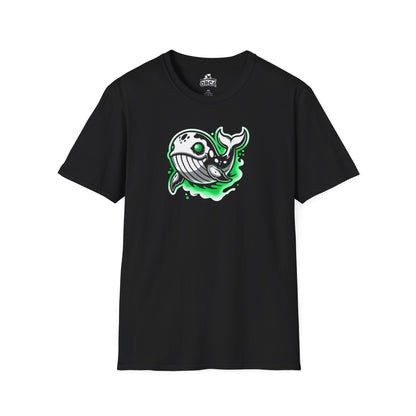 "Ghostly Whale" – Cute Spooky Whale T-Shirt | Unisex Softstyle