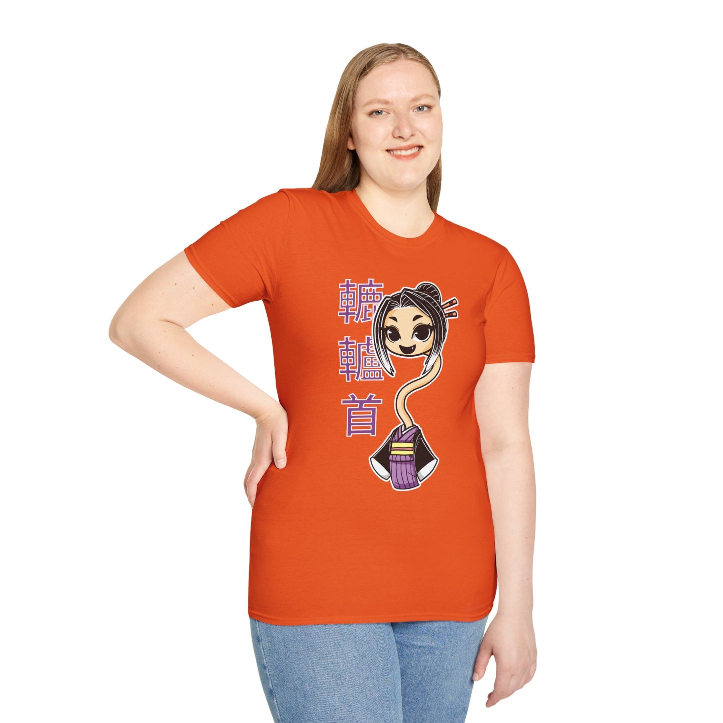 "Rokurokubi Yokai" – Cute Japanese Ghost Girl Graphic T-Shirt | Unisex Softstyle Tee