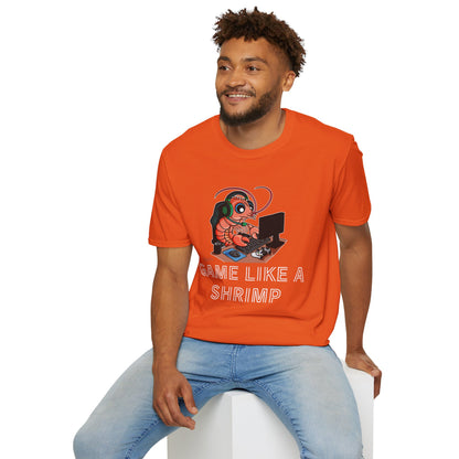 Straighten Up | Gamer Shrimp | Unisex Softstyle T-Shirt