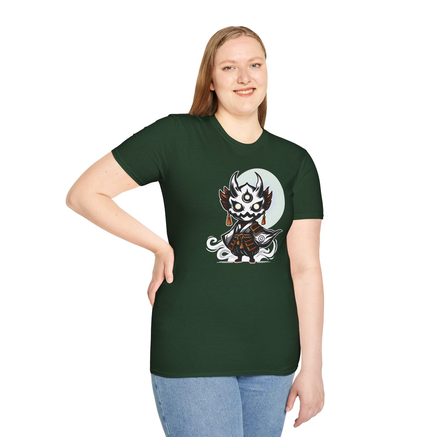 Oni the Ghost | Japanese Spirit Demon Warrior | Unisex Softstyle T-Shirt