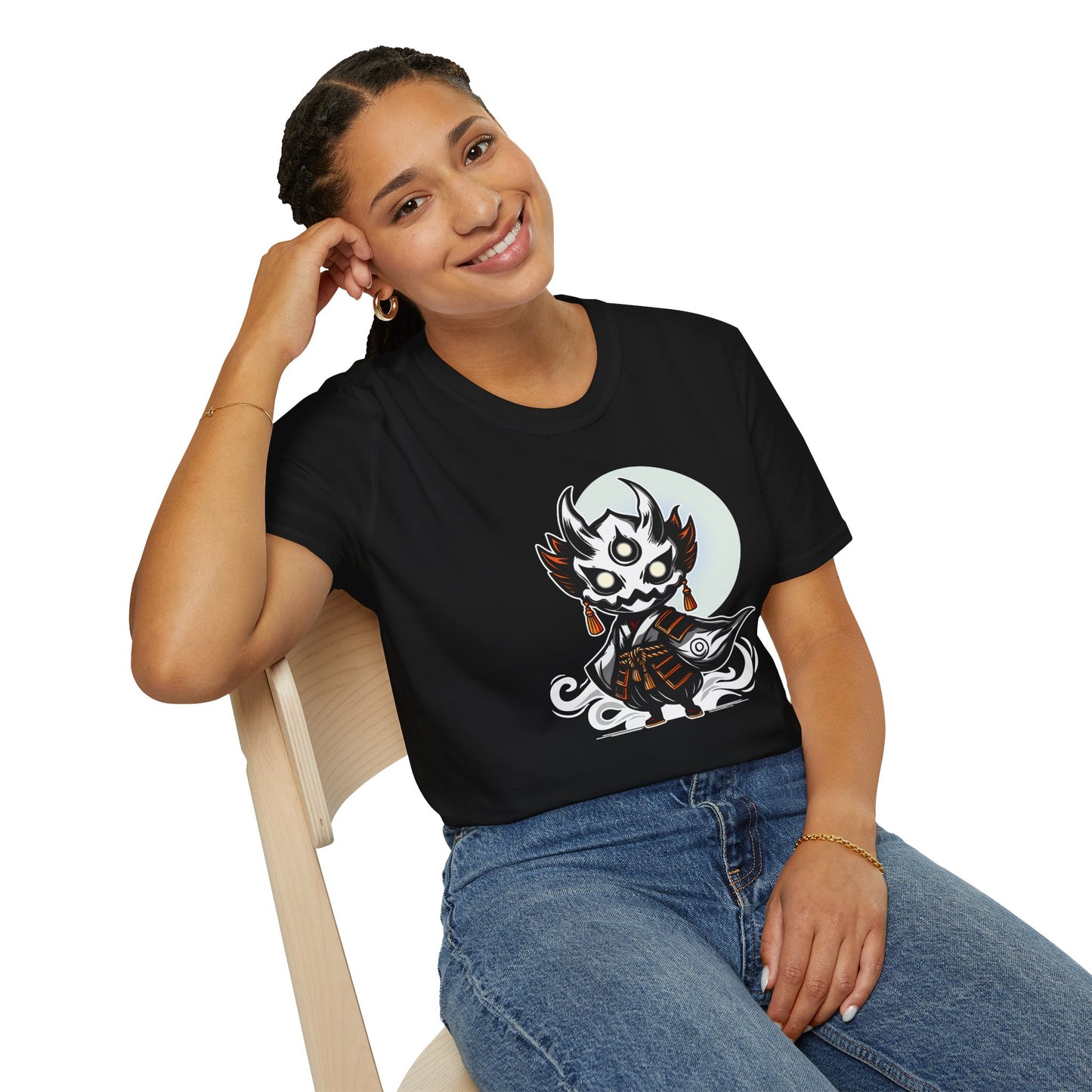 Oni the Ghost | Japanese Spirit Demon Warrior | Unisex Softstyle T-Shirt