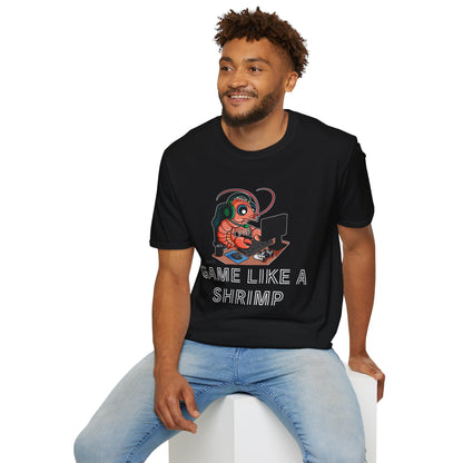 Straighten Up | Gamer Shrimp | Unisex Softstyle T-Shirt