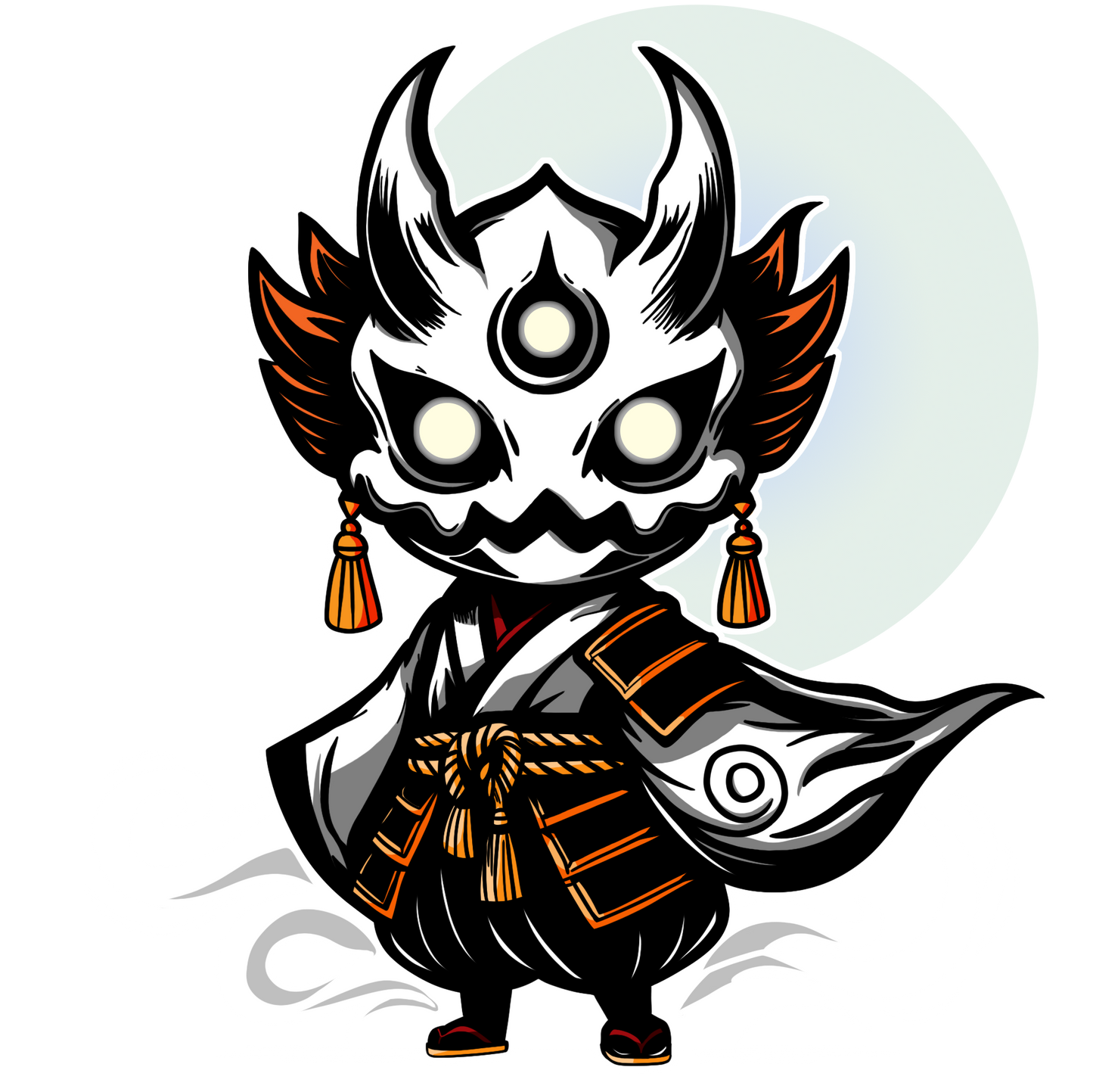 Oni the Ghost | Japanese Spirit Demon Warrior | Unisex Softstyle T-Shirt