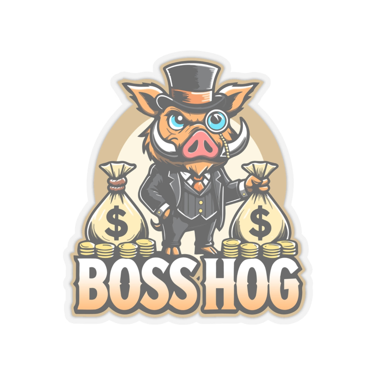 "Boss Hog" Kiss-Cut Stickers