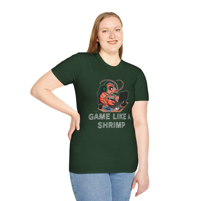 Straighten Up | Gamer Shrimp | Unisex Softstyle T-Shirt