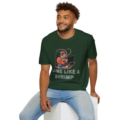 Straighten Up | Gamer Shrimp | Unisex Softstyle T-Shirt