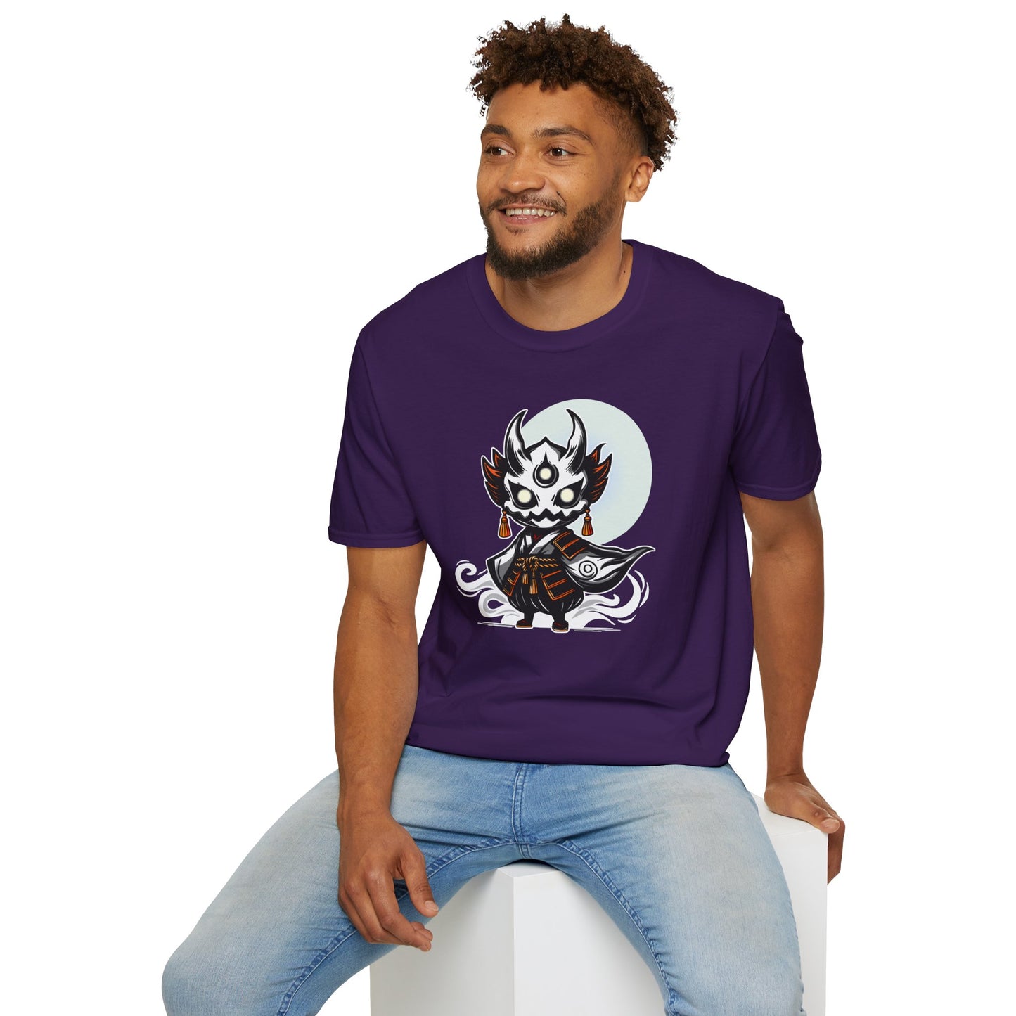 Oni the Ghost | Japanese Spirit Demon Warrior | Unisex Softstyle T-Shirt