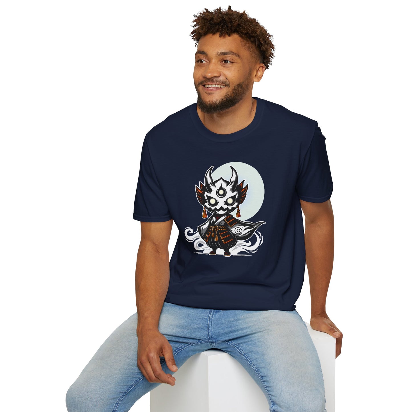 Oni the Ghost | Japanese Spirit Demon Warrior | Unisex Softstyle T-Shirt