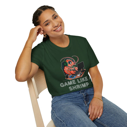 Straighten Up | Gamer Shrimp | Unisex Softstyle T-Shirt