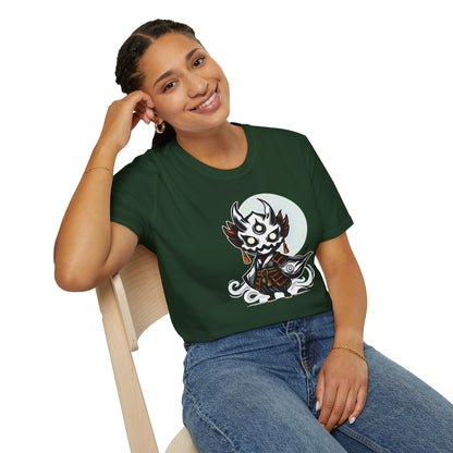 Oni the Ghost | Japanese Spirit Demon Warrior | Unisex Softstyle T-Shirt
