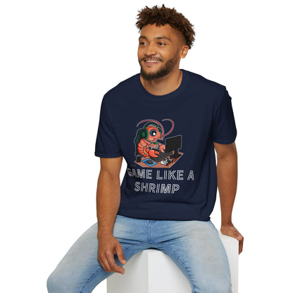 Straighten Up | Gamer Shrimp | Unisex Softstyle T-Shirt